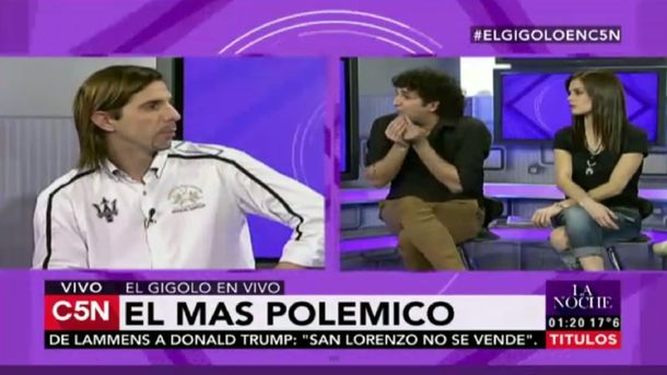 El Gigoló en C5N: Voy a boliches, pero no cobro las presencias
