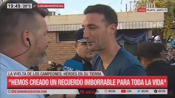 Lionel Scaloni, mano a mano con C5N: El objetivo es poder ver a la gente feliz