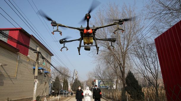 Coronavirus: en China usan drones para medir la fiebre