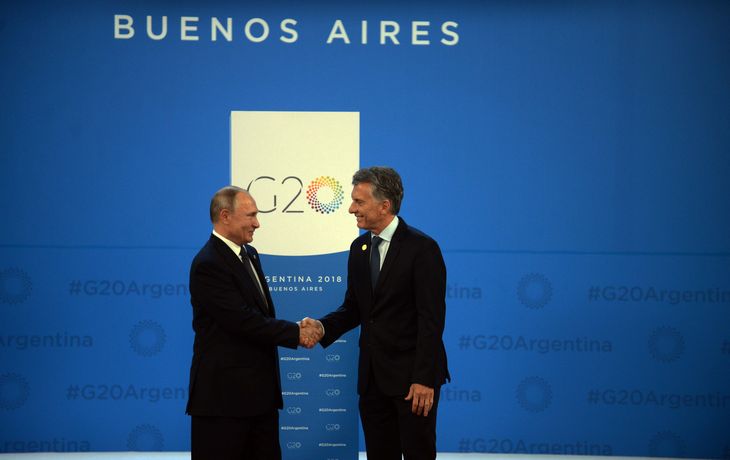 Vladimir Putin y Mauricio Macri
