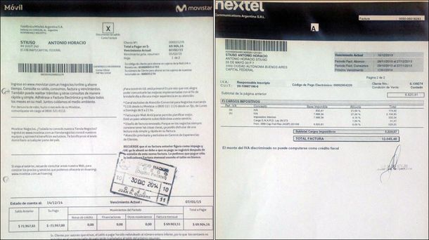 Las facturas de los celulares del ex espía llegaban a una de sus supuestas empresas