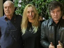 Carlos Rodríguez, Karina Milei y Javier Milei