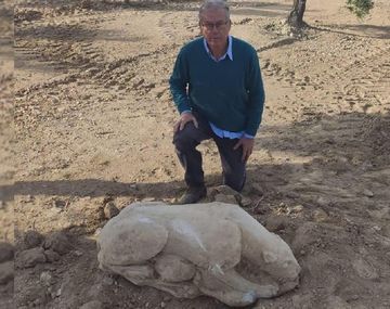 Un hombre labraba su campo y halló una estatua de 2500 años de antigüedad