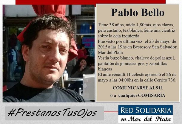 Pablo Bello: búsqueda ineficaz; el peor final