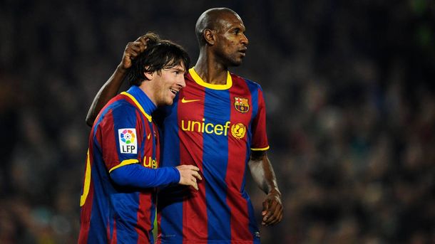 Lionel Messi y Eric Abidal