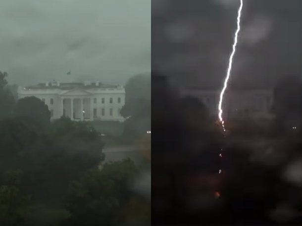 Un impresionante rayo impactó cerca a la Casa Blanca: hay dos muertos y dos heridos