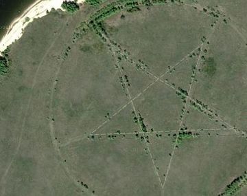 Se develó el misterio del pentagrama gigante de Google Maps