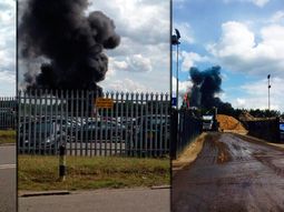 Se estrelló un avión en el estacionamiento de un aeropuerto