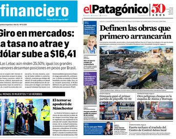 Tapas de diarios del martes 23 de mayo de 2017