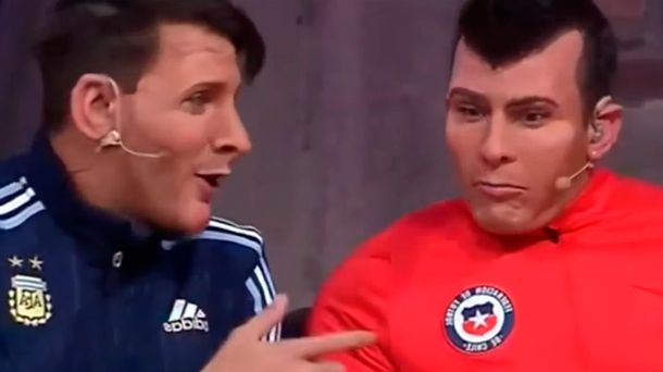 Otra desopilante actuación de Martín Bossi en Chile: Messi vs Gary Medel