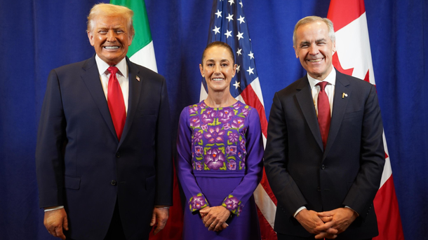 Claudia Sheinbaum comparto foto de su encuentro con Donald Trump y Mark Carney: Tuvimos una excelente reunión.