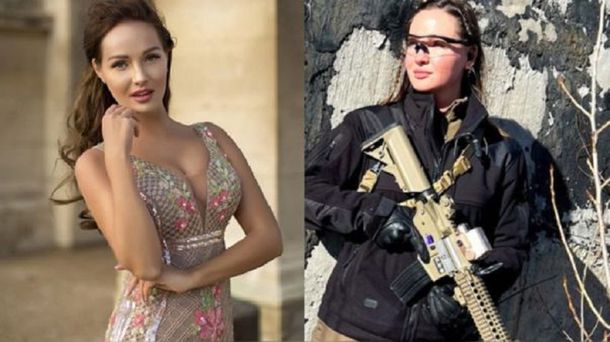 Anastasiia Lenna, Miss Grand Ucrania 2015, se unió al ejército