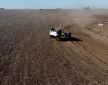 Impactante accidente: volcó