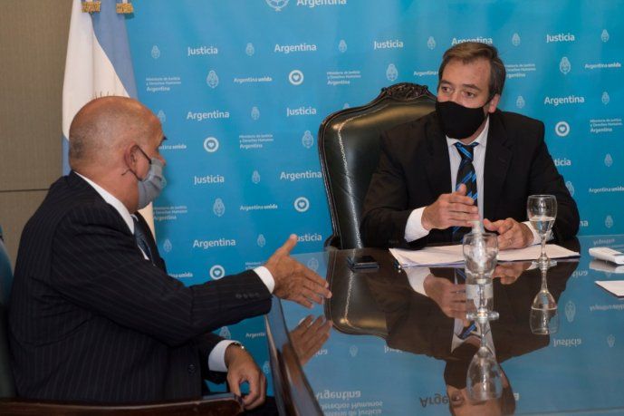 Justicia: el ministro Martín Soria se reunión con Carlos Rívolo