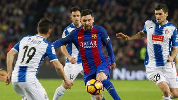 El argentino se cansó de desparramar rivales en el clásico ante Espanyol de la última fecha española El argentino se cansó de desparramar rivales en el clásico ante Espanyol de la última fecha española