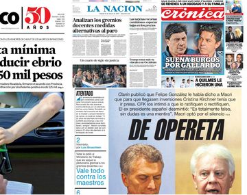 Tapas de diarios del sábado 18 de marzo de 2017