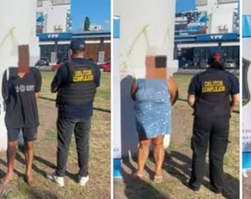 Los tres adultos detenidos en La Plata.