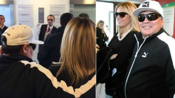 diego maradona llego con rocio oliva a inglaterra para ver a los pumas diego maradona llego con rocio oliva a inglaterra para ver a los pumas