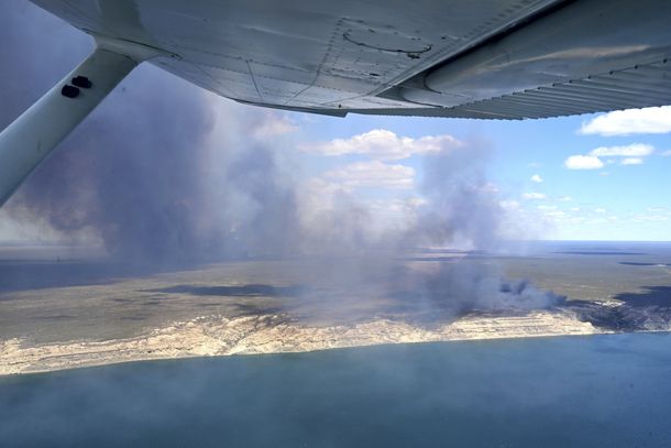 El humo de los incendios en Puerto Madryn llegó al AMBA