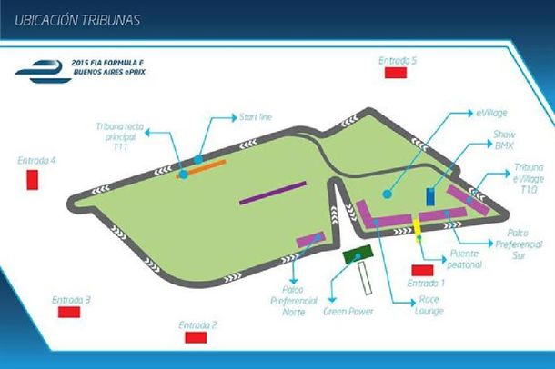 Así es el circuito que recorrerán los autos de Fórmula E en Argentina