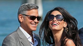 George Clooney y su mujer George Clooney y su mujer