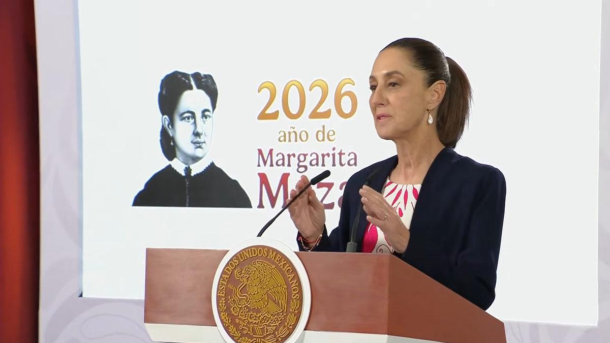 Claudia Sheinbaum en la Mañanera del Pueblo.