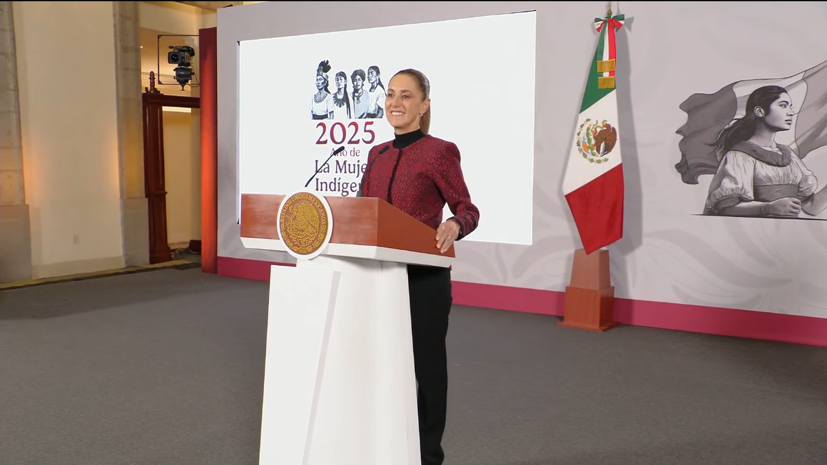 Claudia Sheinbaum en la Mañanera de este martes.