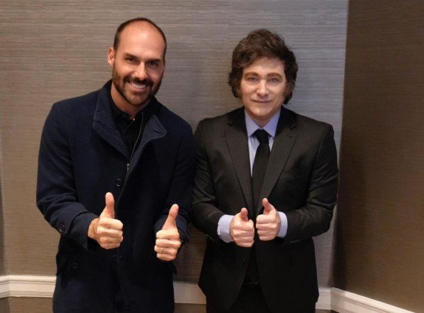 Javier Milei se reunió con Eduardo Bolsonaro en Estados Unidos