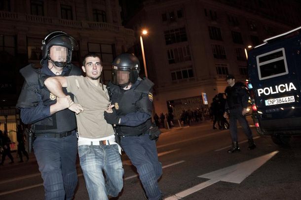 Detenidos indignados españa