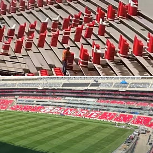 La FIFA ha ordenado retirar los asientos con publicidad de Banorte en el estadio