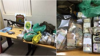 Las armas y el botín del robo a Prosegur en Ciudad del Este Las armas y el botín del robo a Prosegur en Ciudad del Este