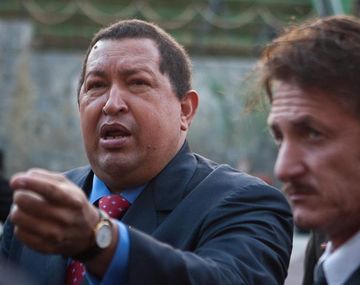 Hugo Chávez junto a Sean Penn