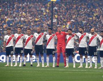 Así salió River a jugar en La Bombonera