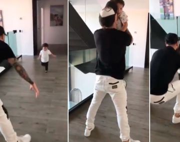 Vino papá: el video más tierno de Messi y su hijo Mateo