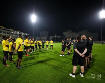 La arenga de Gallardo en la previa del triunfo de Al-Ittihad