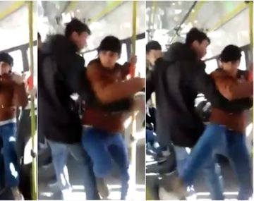 Una joven quiso pegar a una señora que iba en un colectivo