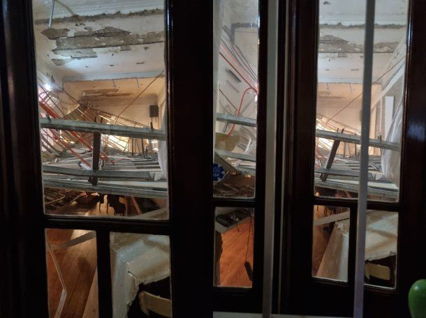 Derrumbe en Caballito: se cayó el techo de un salón de fiestas en medio de un cumpleaños