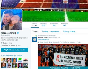 Twitter: Marcelo Tinelli alcanzó los 6 millones de seguidores