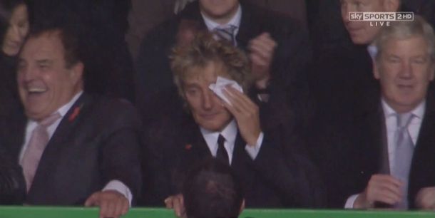 El llanto de Rod Stewart por el triunfo del Celtic ante Barcelona