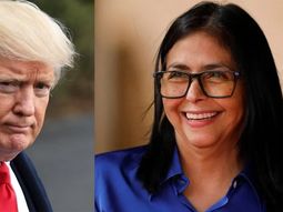 Donald Trump y Delcy Rodríguez. Donald Trump y Delcy Rodríguez.