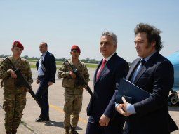 El presidente Javier Milei junto al Gobernador de Córdoba, Martín Llaryora.&nbsp;