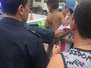 Kimey fue rescatado por un vecino