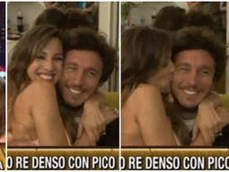 Pico Mónaco, cariñoso con Pampita en Ideas del Sur Pico Mónaco, cariñoso con Pampita en Ideas del Sur