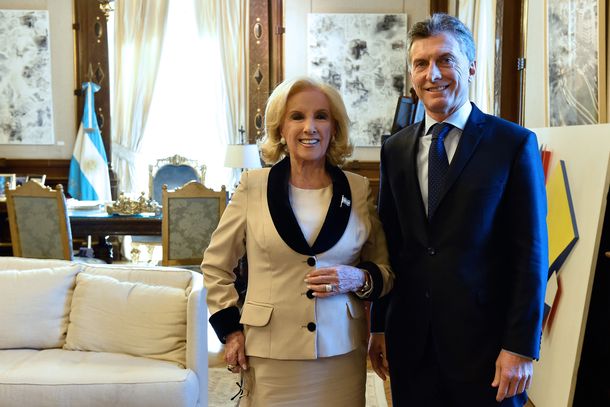 Mirtha Legrand y Mauricio Macri