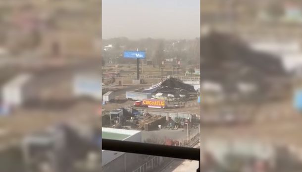 Mendoza: el viento Zonda voló la carpa de un circo