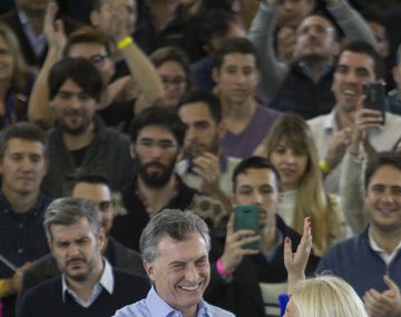 Marcos Peña, Mauricio Macri y Elisa Carrió