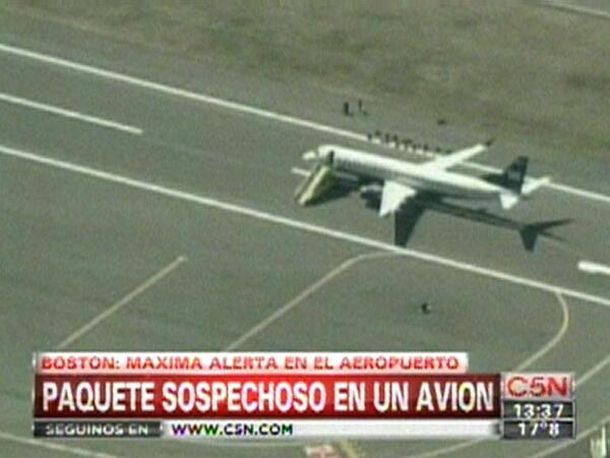 Boston: encuentran un paquete sospechoso en un avión