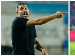 Eduardo Coudet y Franco Armani