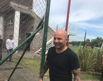 Sampaoli se dio un gusto y fue a la práctica del club es hincha