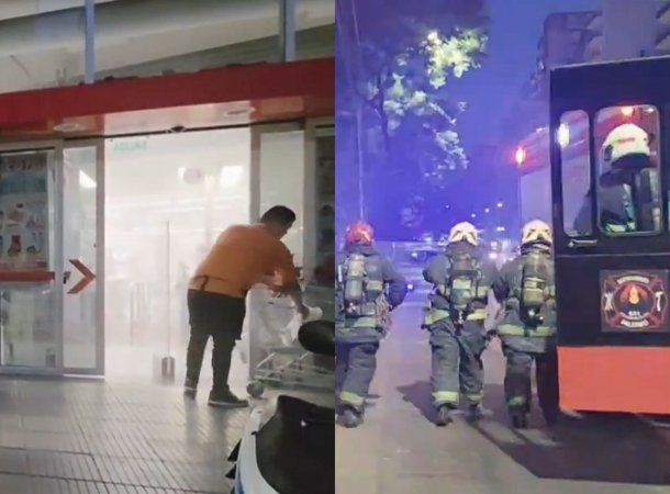 Incendio en un reconocido supermercado en la Ciudad de Buenos Aires: tres personas debieron ser asistidas